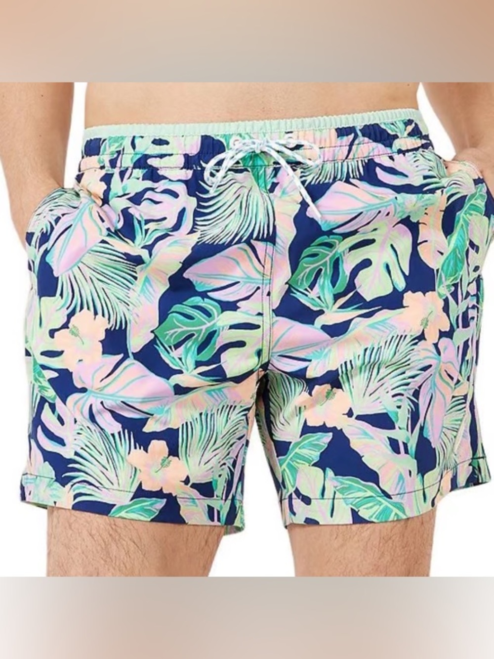 Chubbies The Night Faunas stretch swim trunks tropical leaf print men’s large - Picture 15 of 15